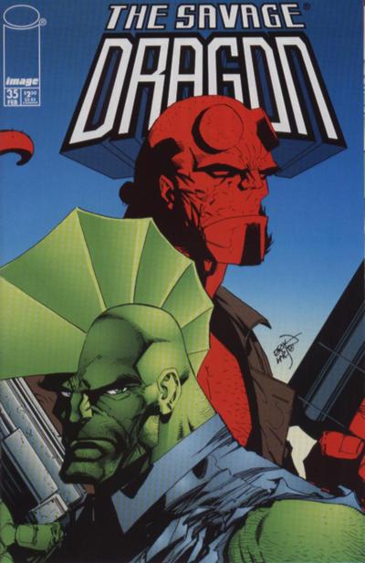 Savage Dragon #35-Very Fine (7.5 – 9) Savage Dragon And Hellboy Crossover Part Two