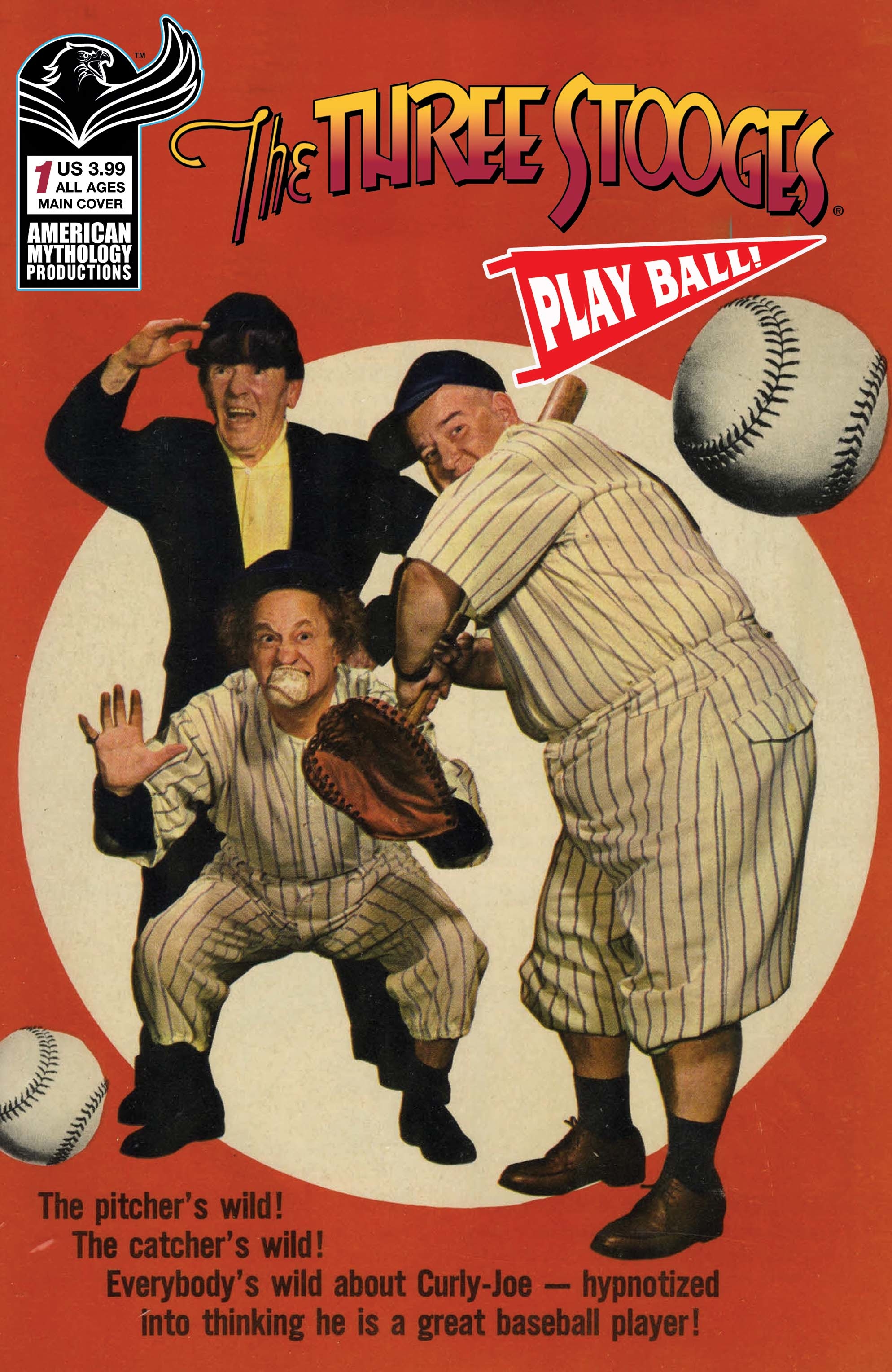 Three Stooges Play Ball Special #1 Cover A Classic Baseball Photo Cover