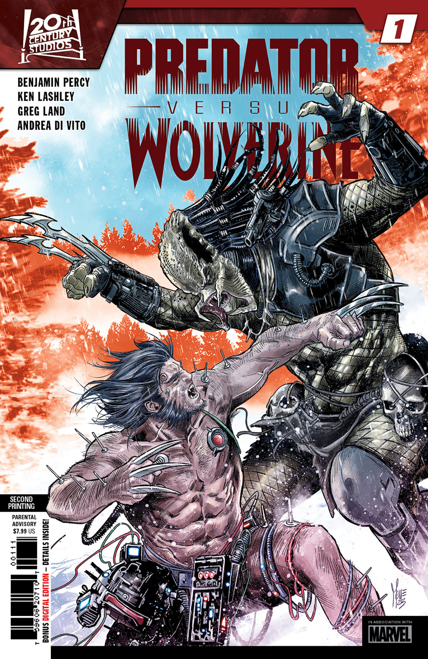 Predator Vs Wolverine #1 2nd Printing Marco Checchetto Variant