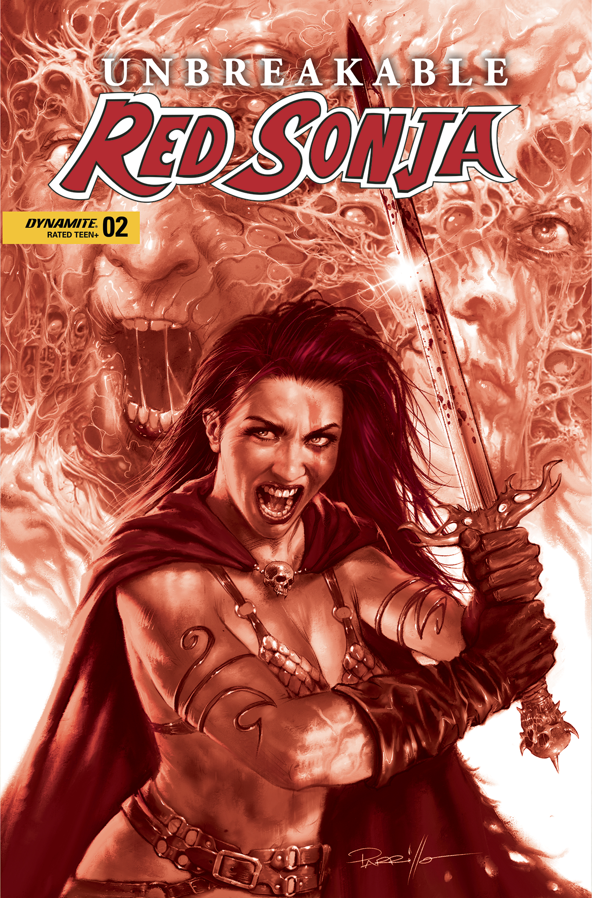 Unbreakable Red Sonja #2 Cover G 1 for 10 Incentive Parrillo Tint