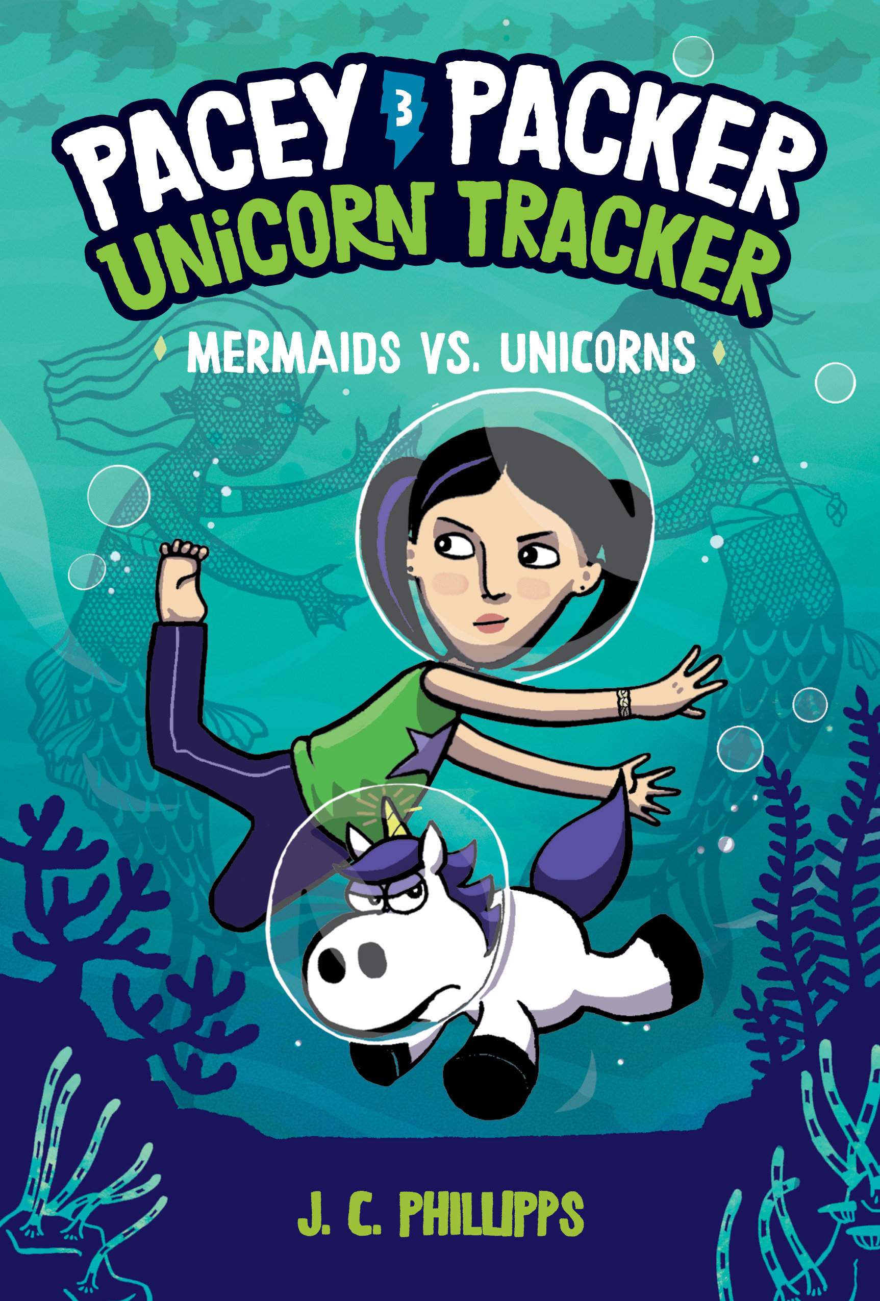 Pacey Packer Unicorn Tracker Hardcover Graphic Novel Volume 3 Mermaids Vs. Unicorns