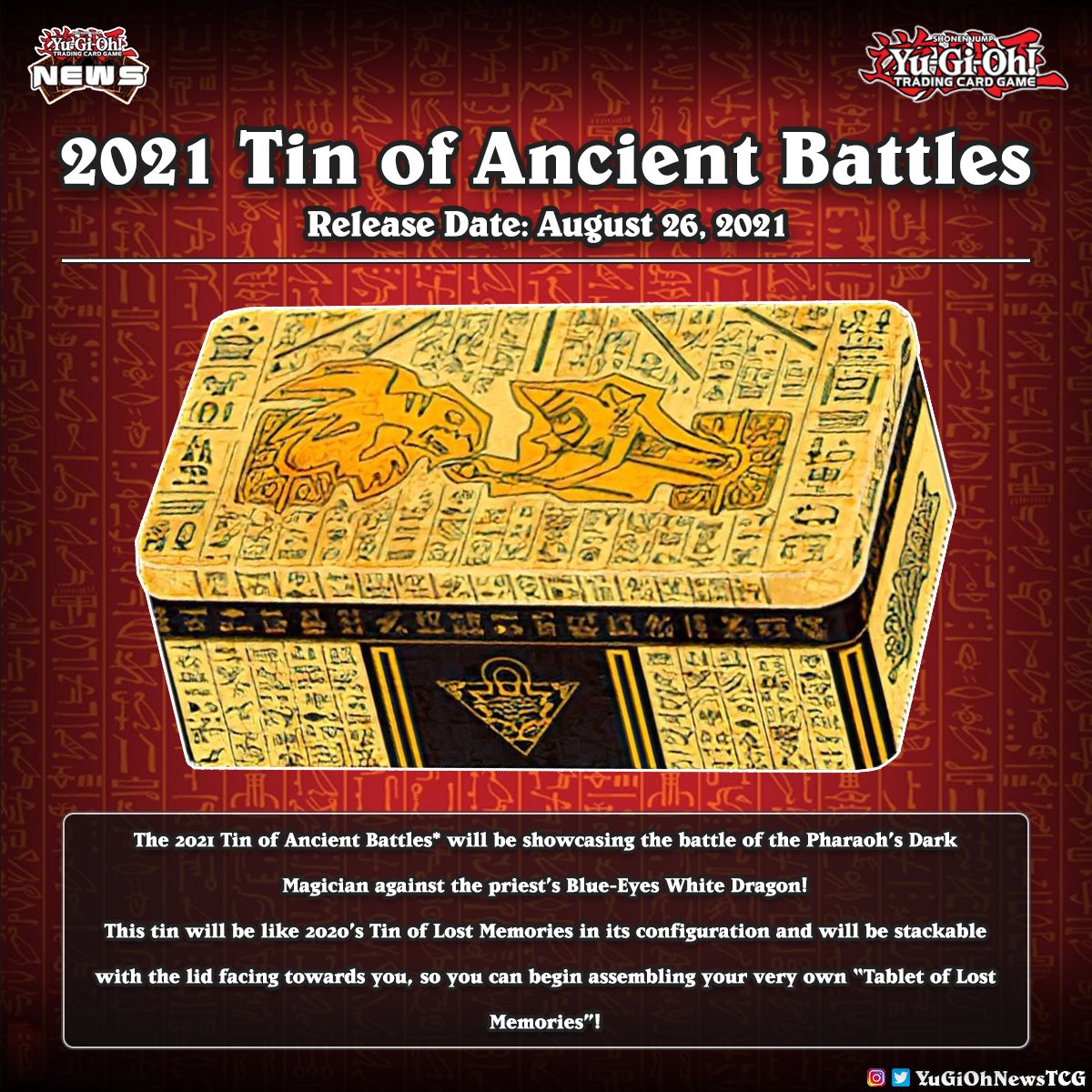 2021 Tin of Ancient Battles 1st Edition Tin x1 New Yu-Gi-Oh!