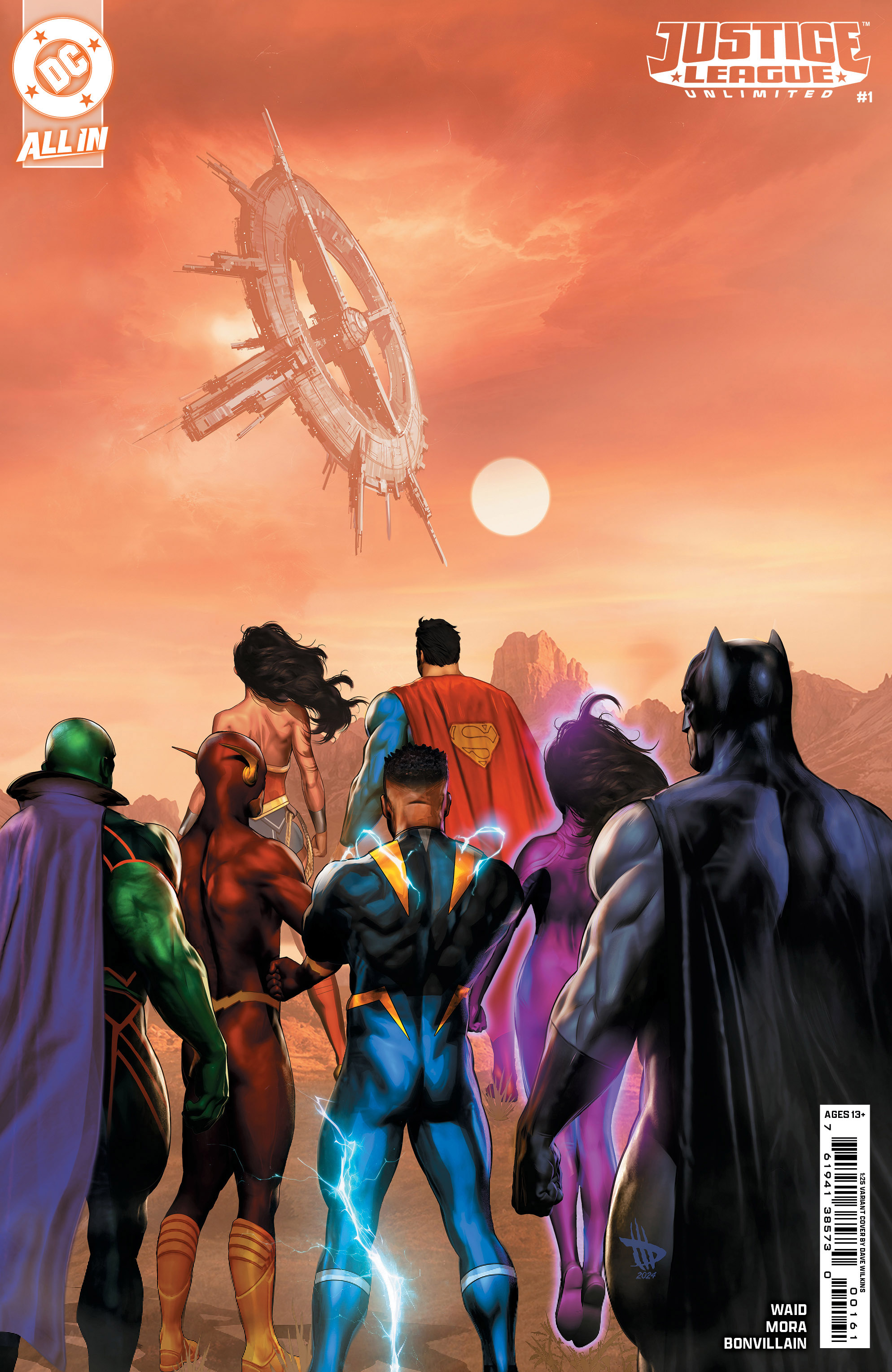 Justice League Unlimited #1 Cover I 1 for 25 Incentive Dave Wilkins Card Stock Variant