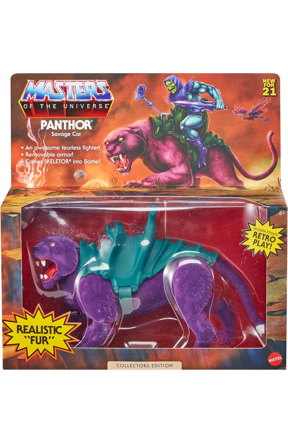 Masters of The Universe Origins Panthor Action Figure Realistic Fur Collectors Edition