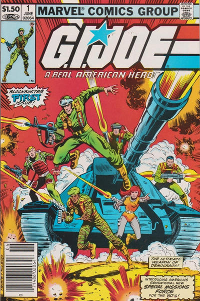 G.I. Joe, A Real American Hero #1 [Newsstand](1982)- Vf- 7.5