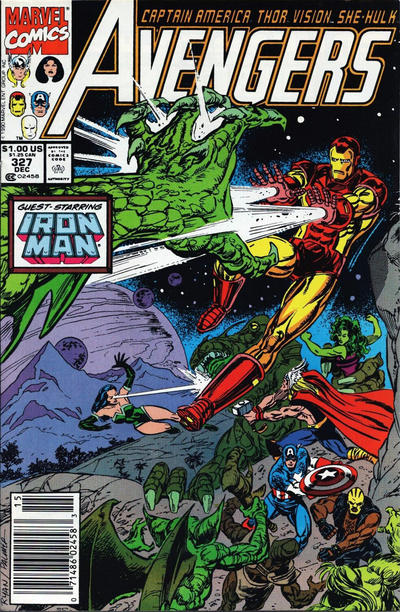 The Avengers #327 [Newsstand]-Fine (5.5 – 7)