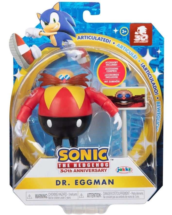 Sonic the Hedgehog Wave 19 Classic Eggman with Goal Plate 4-Inch Action Figure