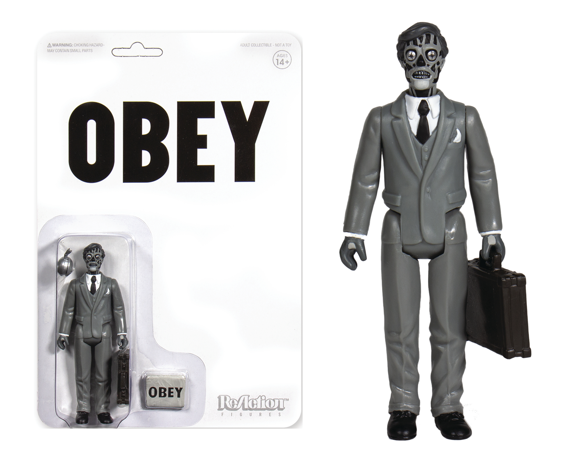 They Live Male Ghoul Black & White Reaction Figure