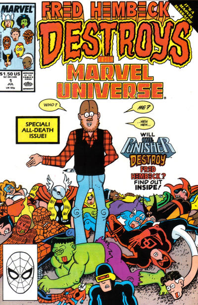 Fred Hembeck Destroys The Marvel Universe #1 [Direct](1989)-Very Fine (7.5 – 9)