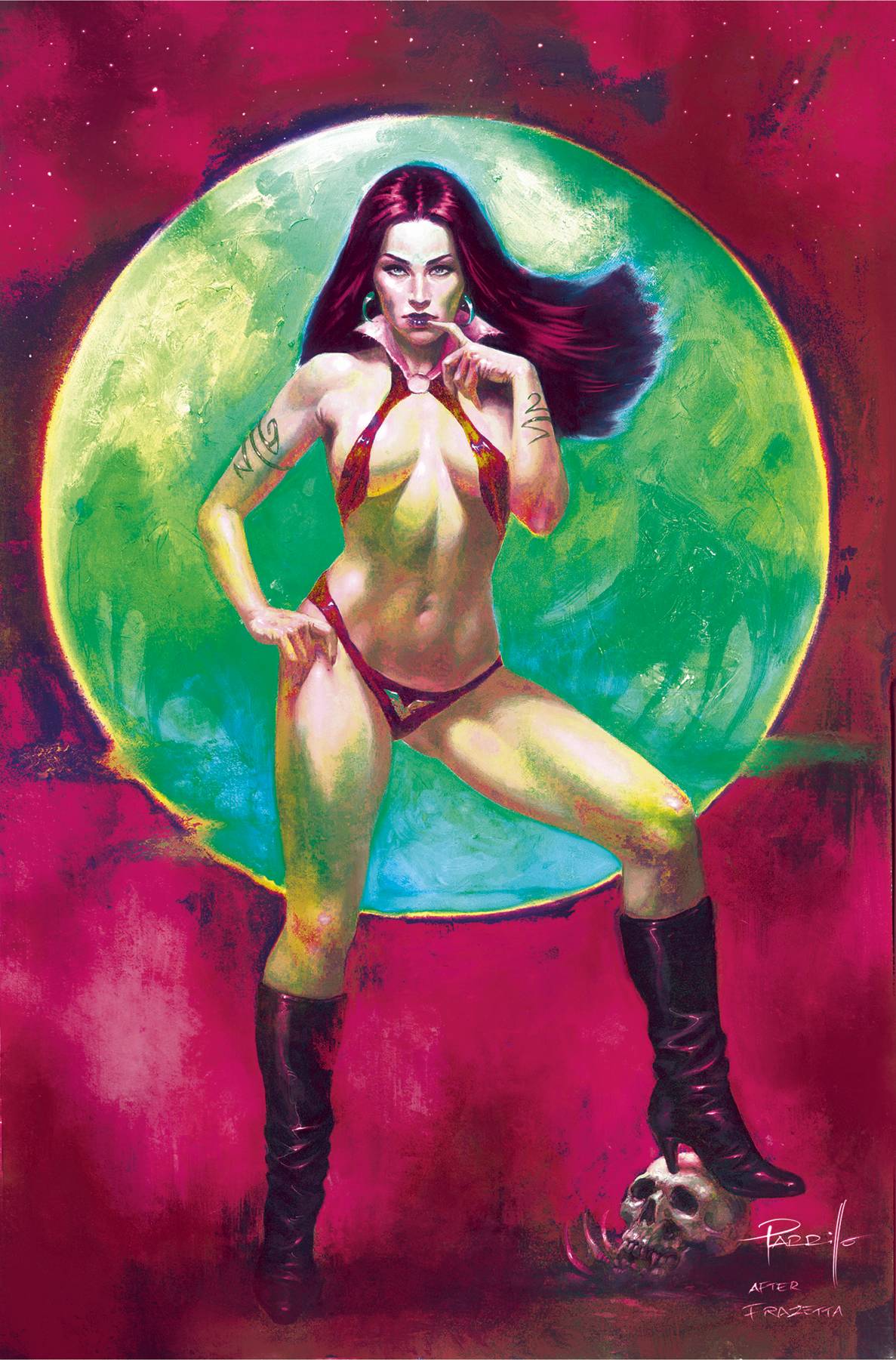 Vampirella Dead Flowers #1 Cover W 7 Copy Last Call Incentive Parrillo Ultraviolet Virgin