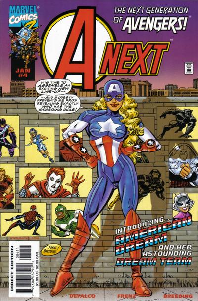 A-Next #4-Very Fine (7.5 – 9) 1st Appearance of The American Dream In Costume