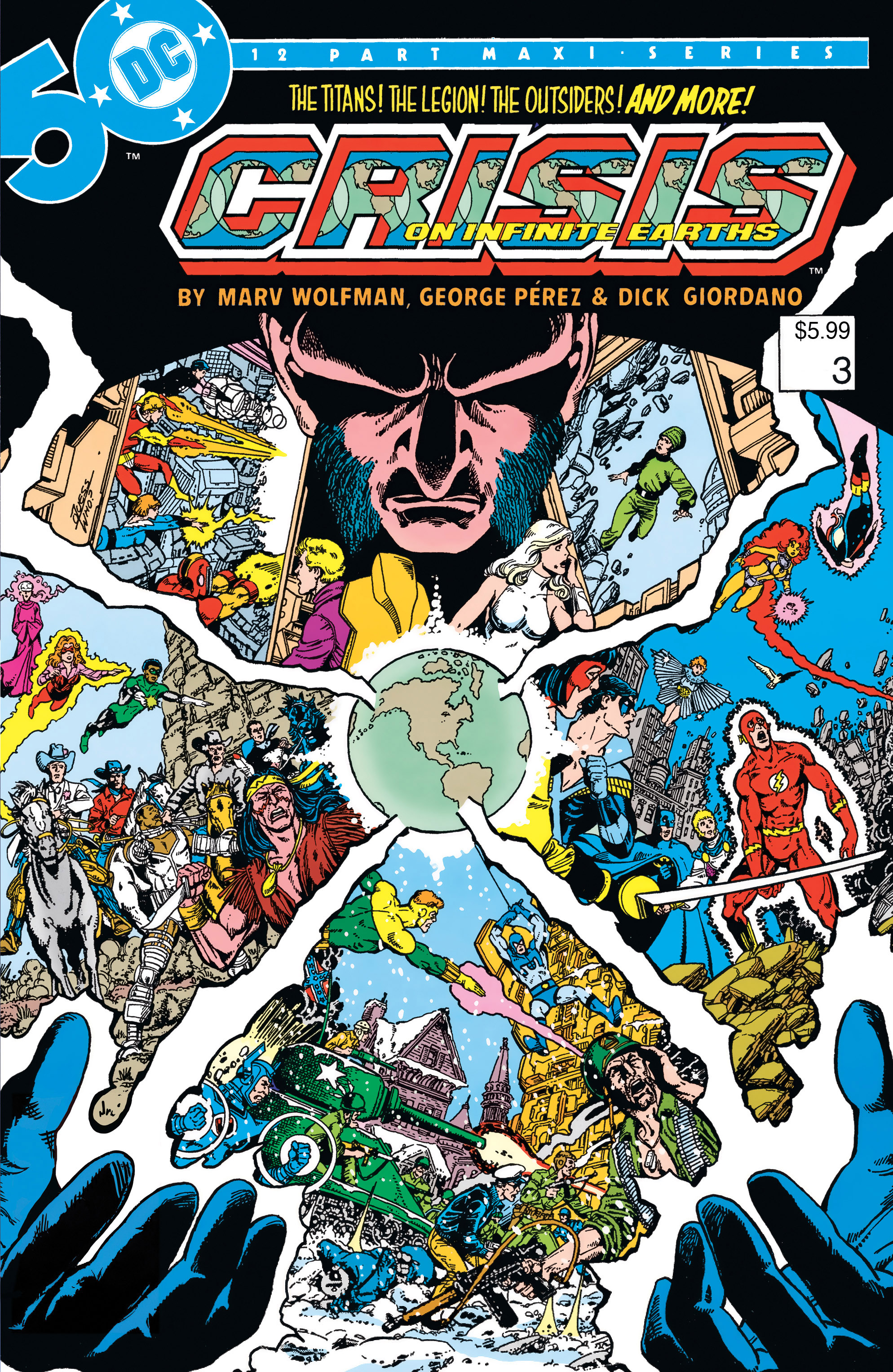 Crisis on Infinite Earth Facsimile Edition #3 (Of 12) Facsimile Edition Cover B George Perez Foil Variant