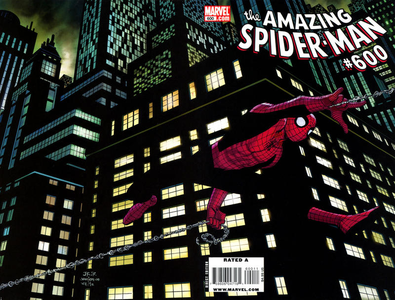 The Amazing Spider-Man #600 [Direct Edition - John Romita Jr. Wraparound Cover]-Fine 