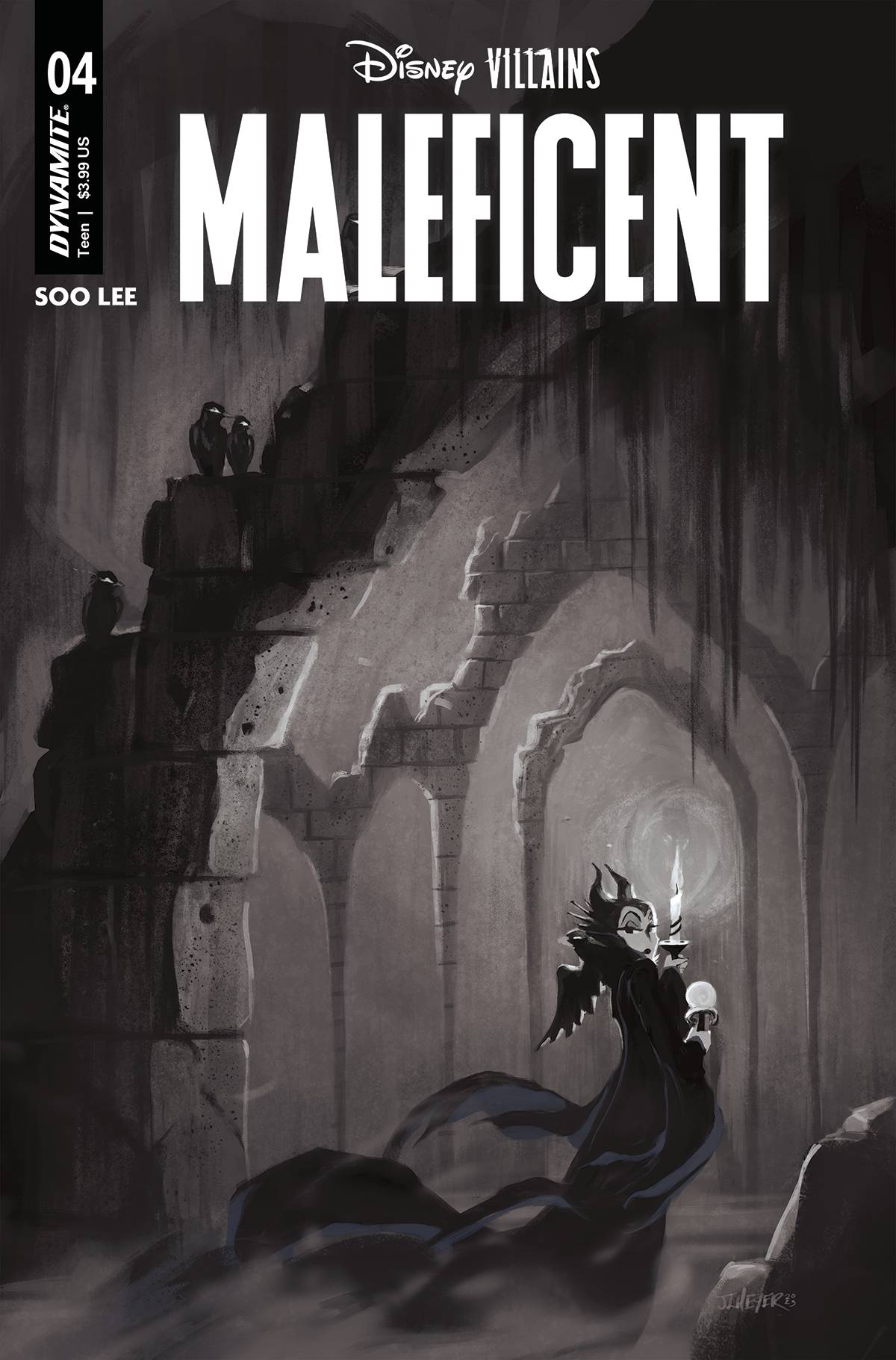 Disney Villains Maleficent #4 Cover Q 7 Copy Last Call Incentive Meyer Black & White