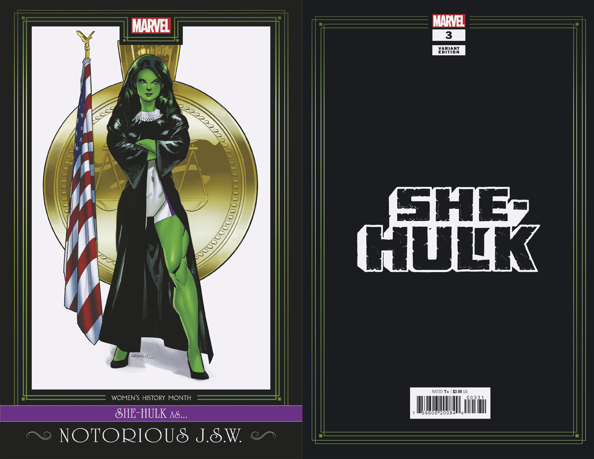 She-Hulk #3 Bazaldua Womens History Variant