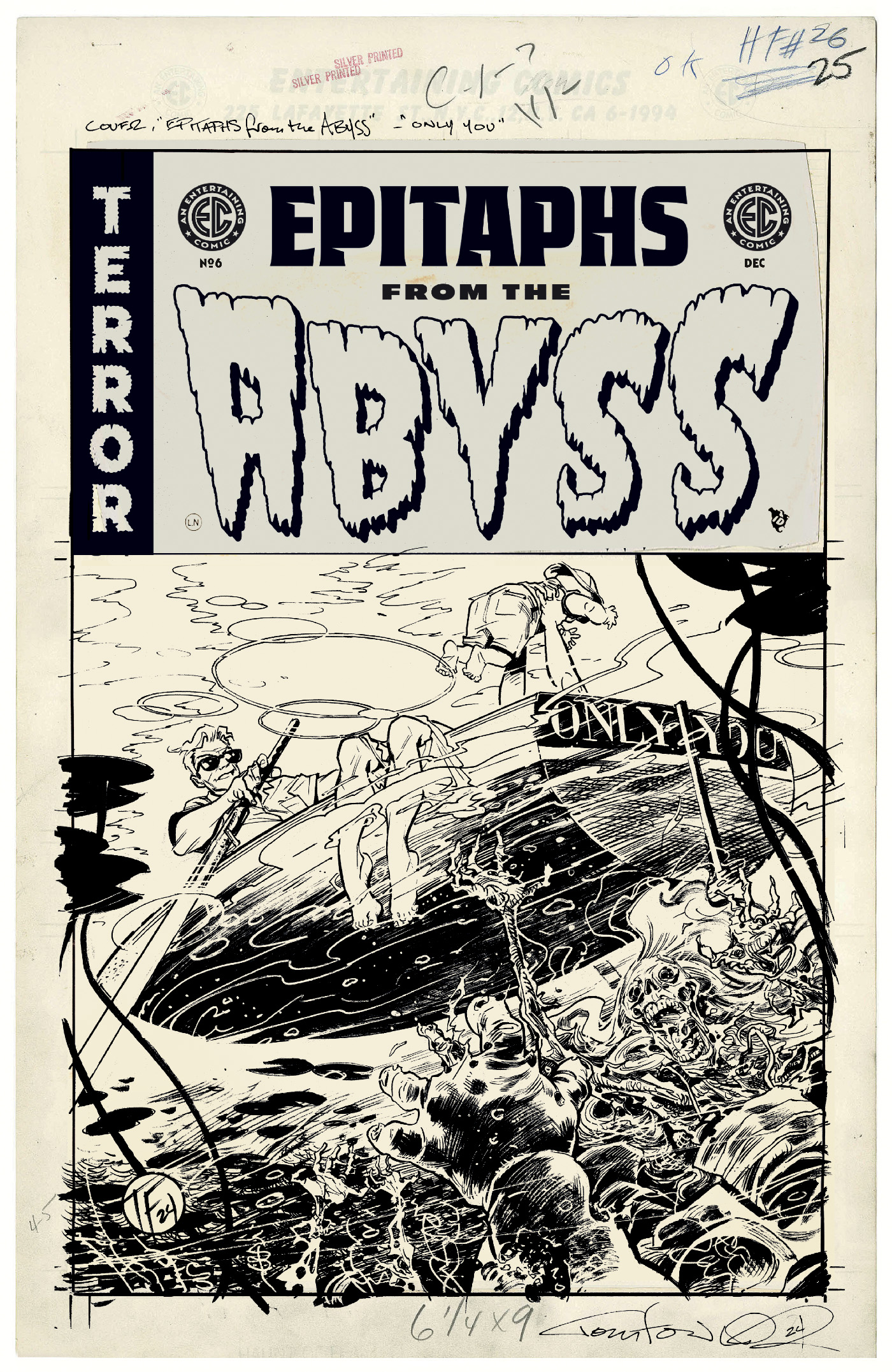 EC Epitaphs from the Abyss #6 (Of 12) Cover D 1 for 20 Incentive Tom Fowler Black & White Artist Edition Varia