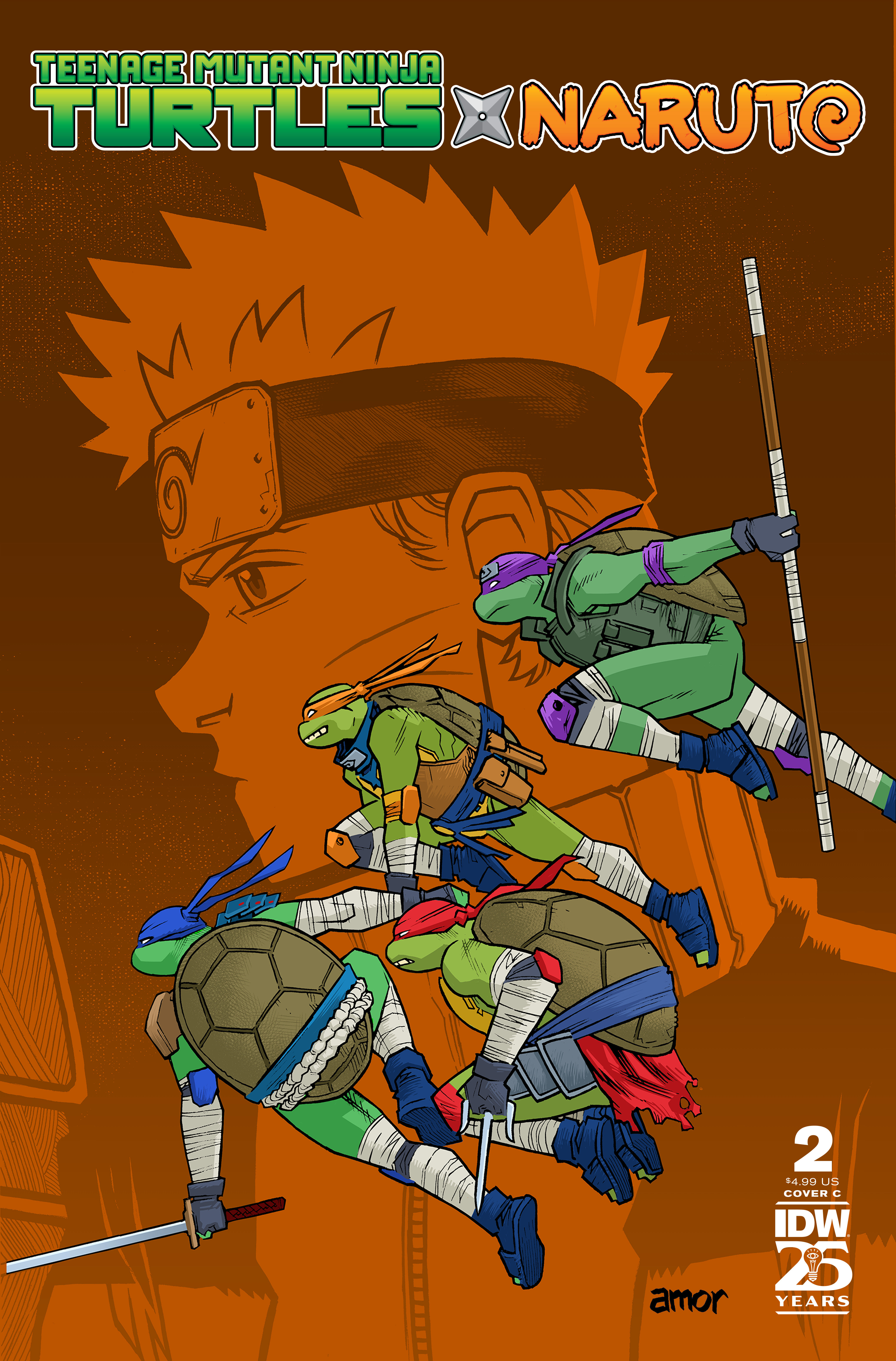 Teenage Mutant Ninja Turtles/Naruto #2 Cover C Amor