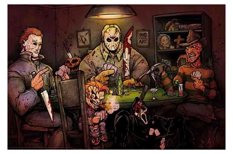 Slashers Playing Cards Poster