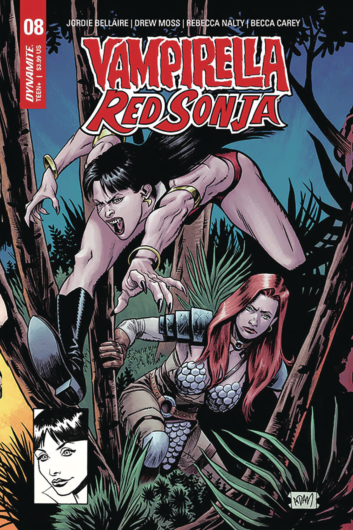 Vampirella Red Sonja #10 7 Copy Mooney Homage Incentive