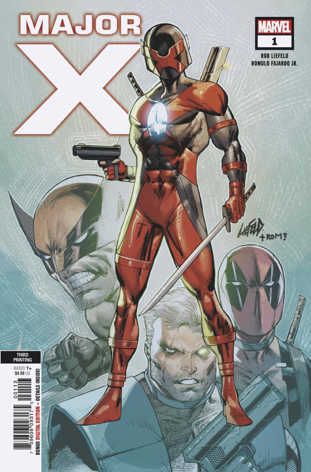 Major X #1 3rd Printing Liefeld Variant (Of 6)