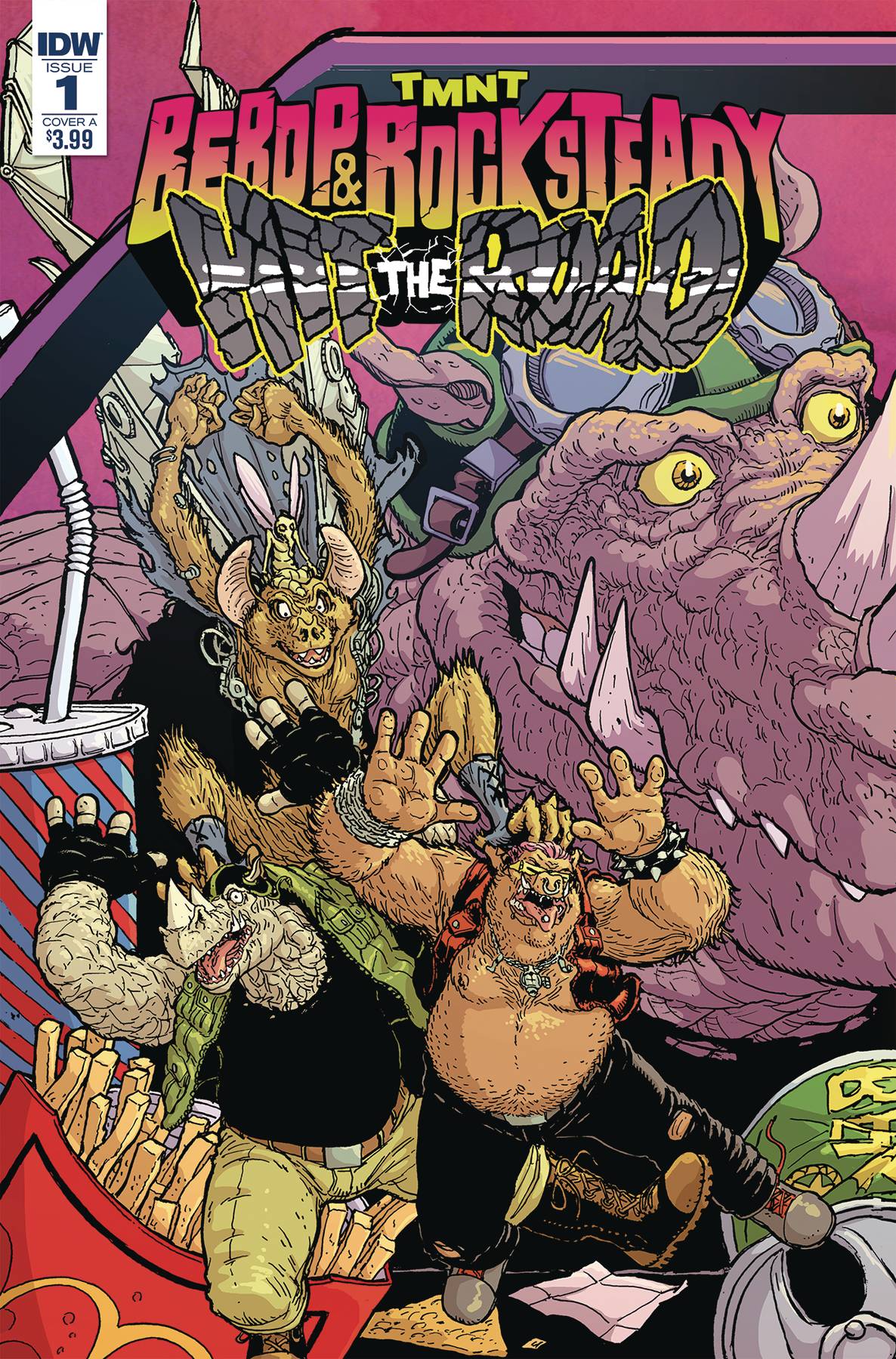 Teenage Mutant Ninja Turtles Bebop Rocksteady Hit The Road #1 Cover A Pitarra (Of 5)