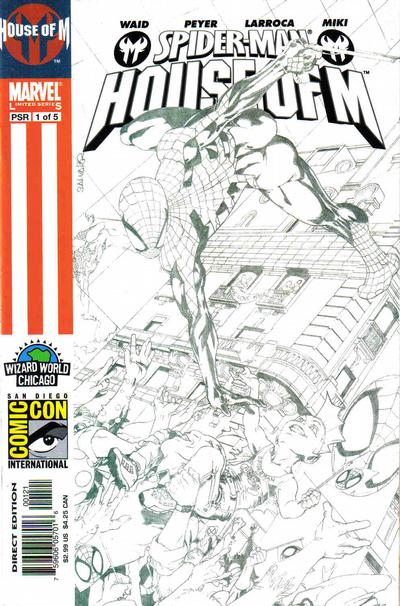 Spider-Man: House of M #1 [Wizard World Chicago / San Diego ComicCon - Sketch Cover]-Near Mint (9.2 