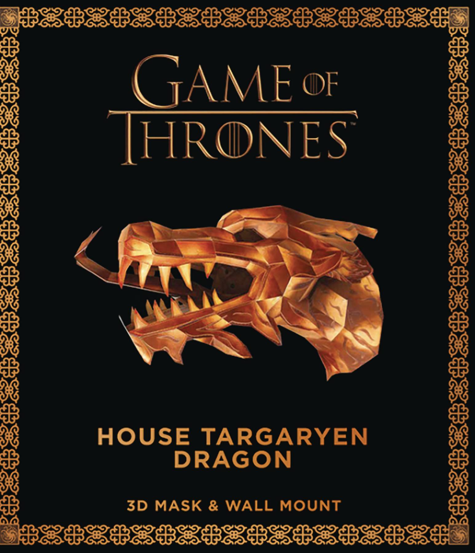 Game of Thrones Mask With Book #3 House Targaryen Dragon.