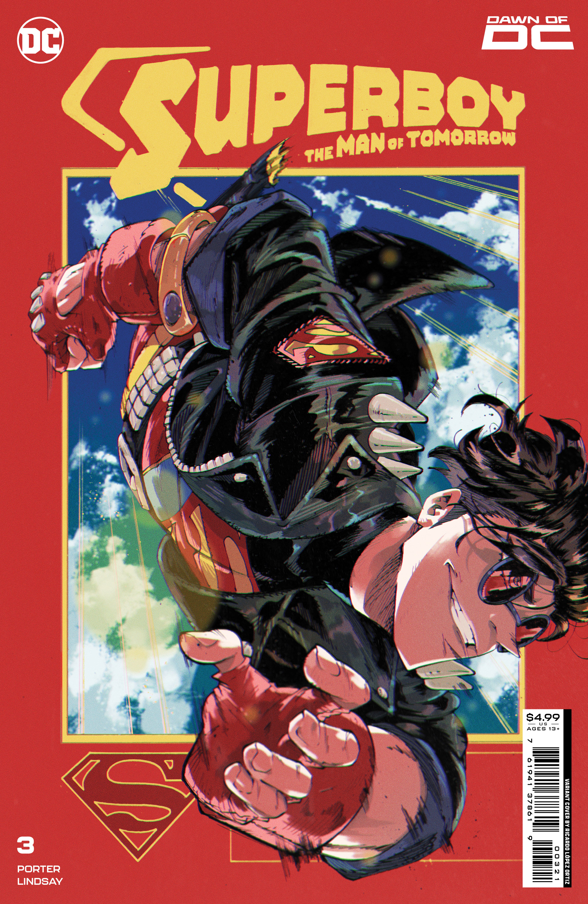 Superboy The Man of Tomorrow #3 Cover B Ricardo Lopez Ortiz Card Stock Variant (Of 6)