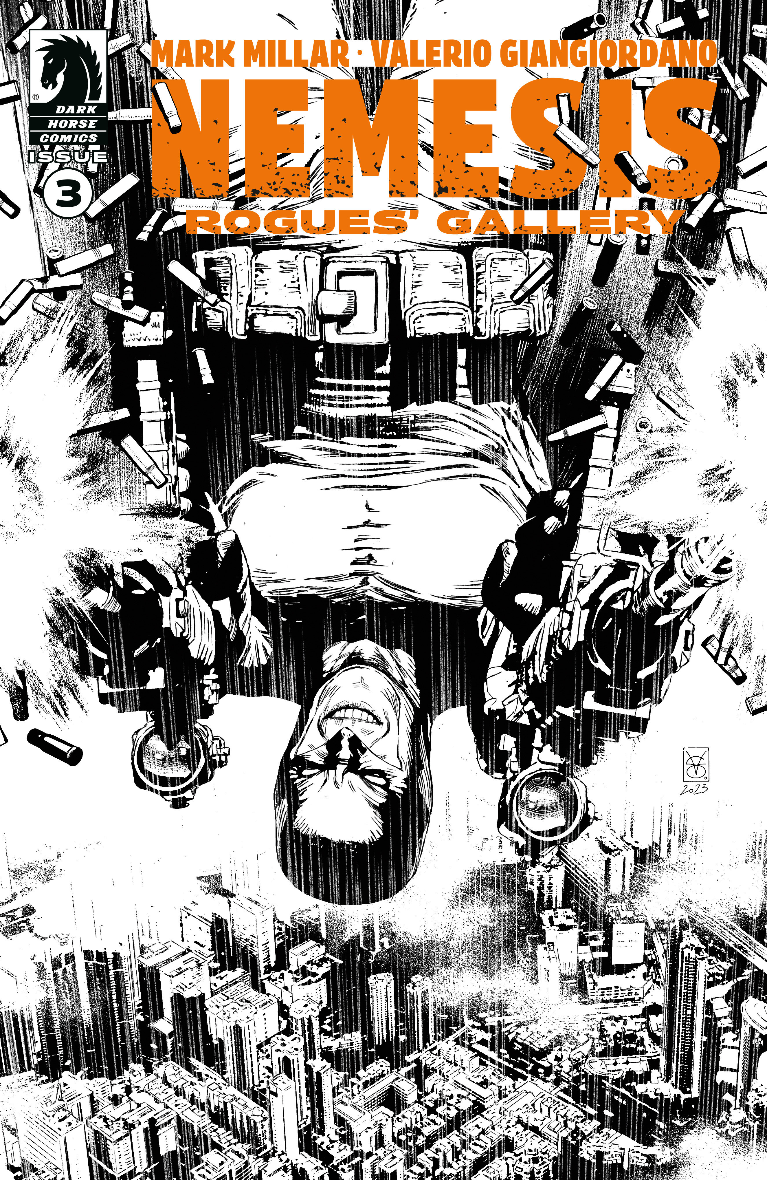 Nemesis Rogues' Gallery #3 Cover B (B&W) (Valerio Giangiordano)