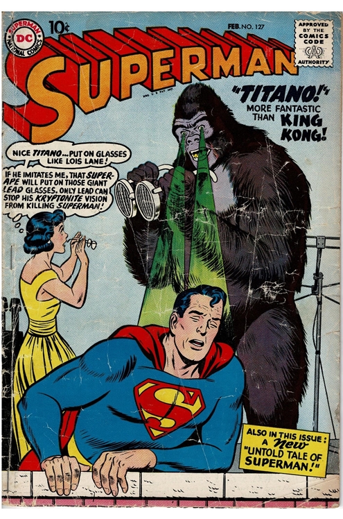 Superman #127 - G-, Three Extra Staples