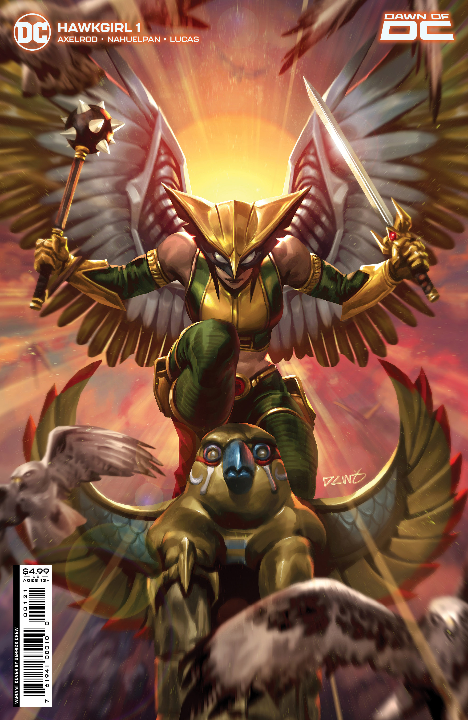 Hawkgirl #1 Cover B Derrick Chew Card Stock Variant (Of 6)