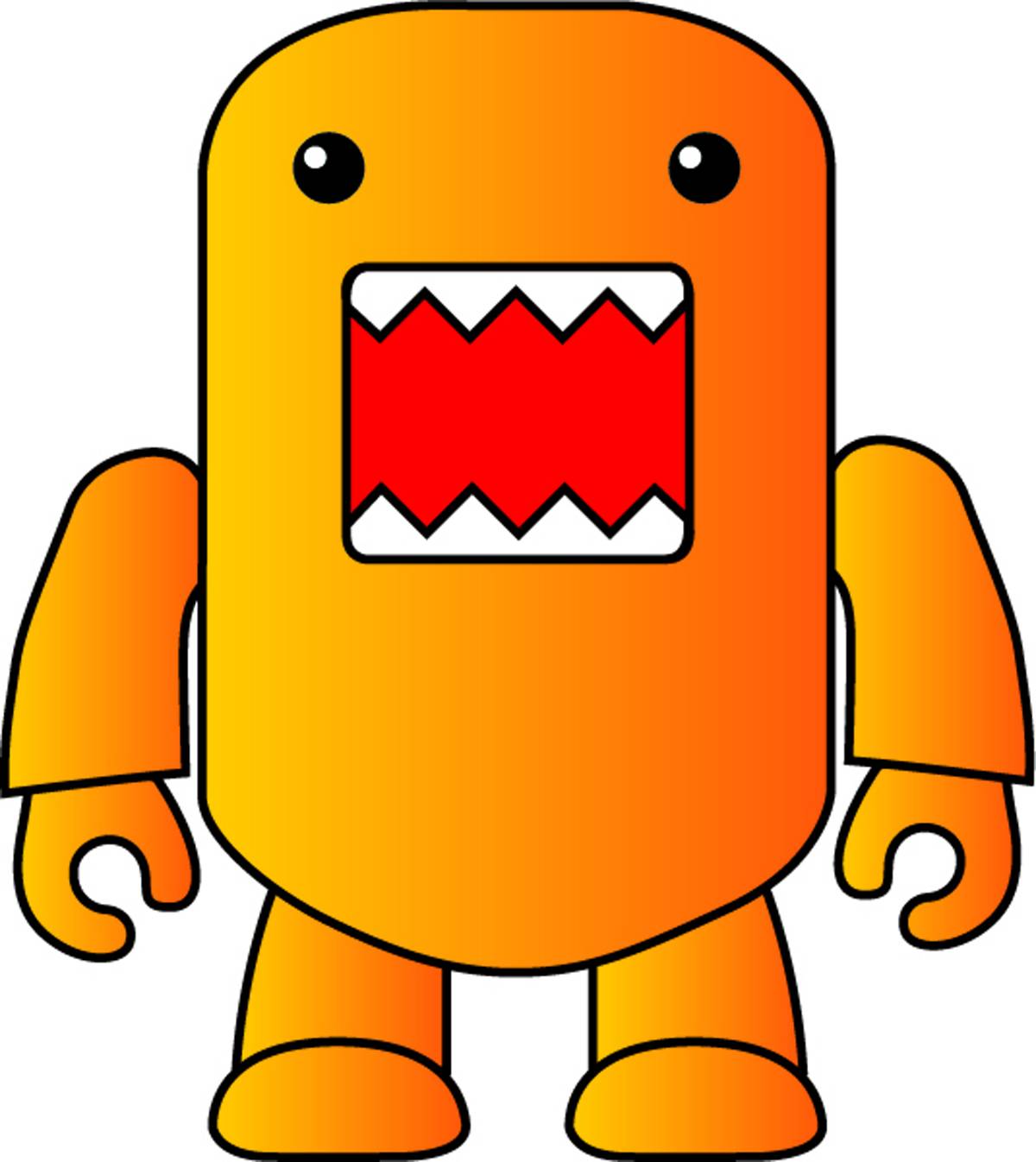 Domo Qee 2 Inch Metallic Orange Figure