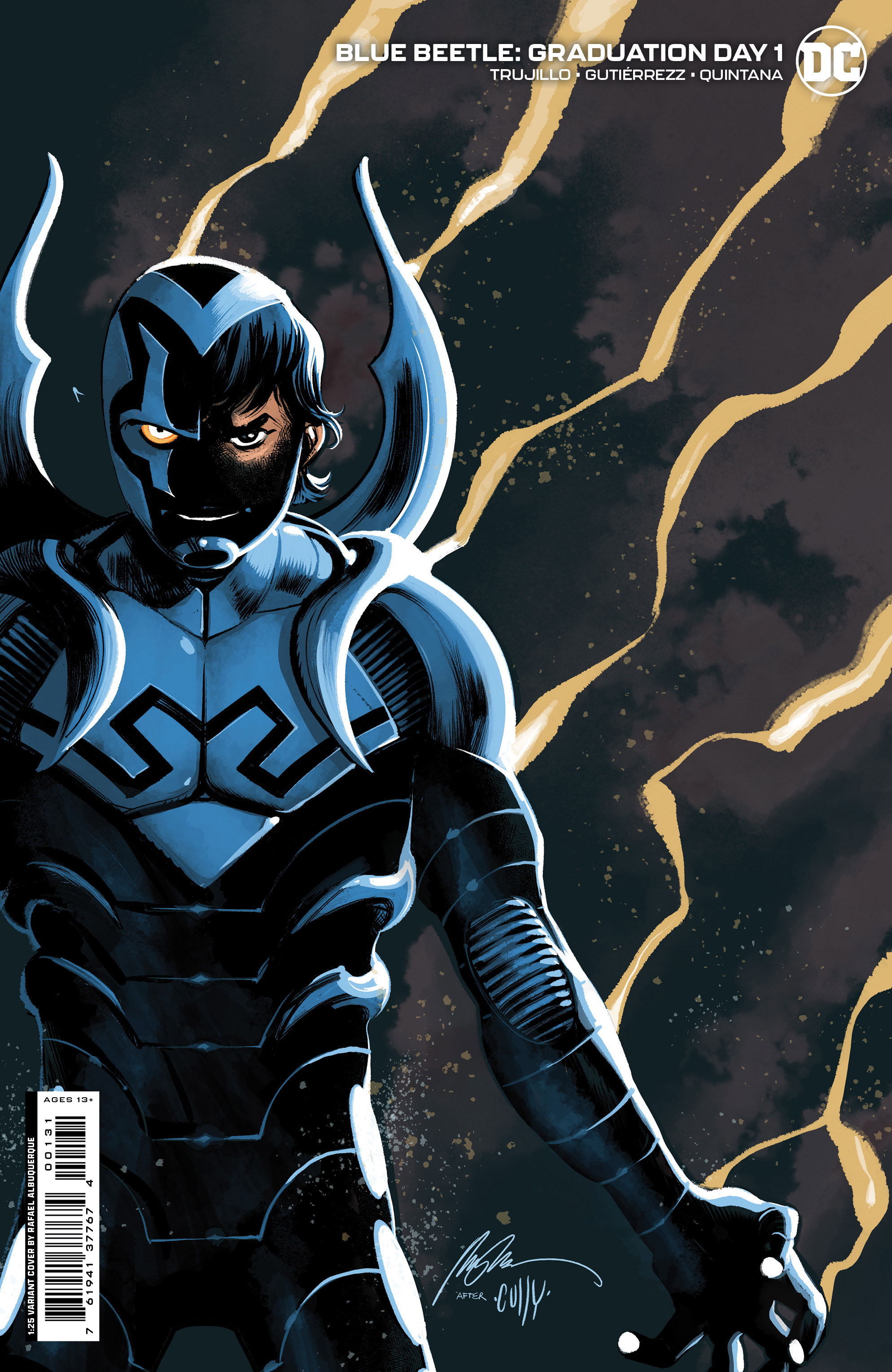 Blue Beetle Graduation Day #1 Cover C 1 for 25 Incentive Rafael Albuquerque Card Stock Variant (Of 6)