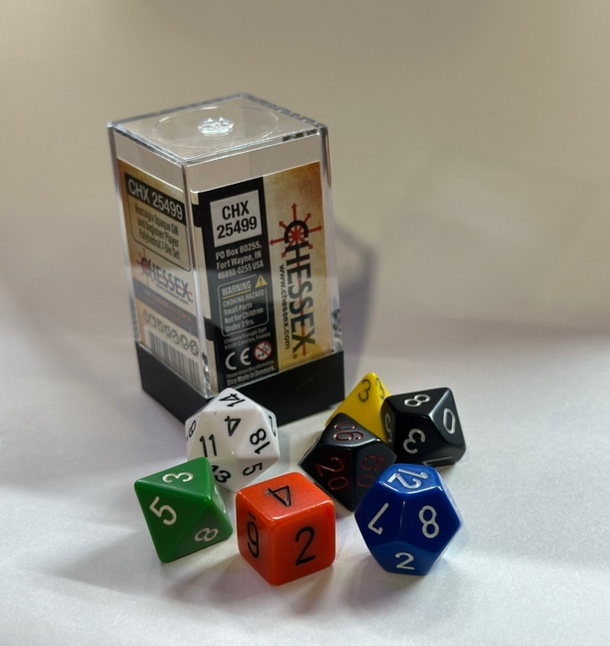 Chessex 7Ct Beginner Opaque Dice Set