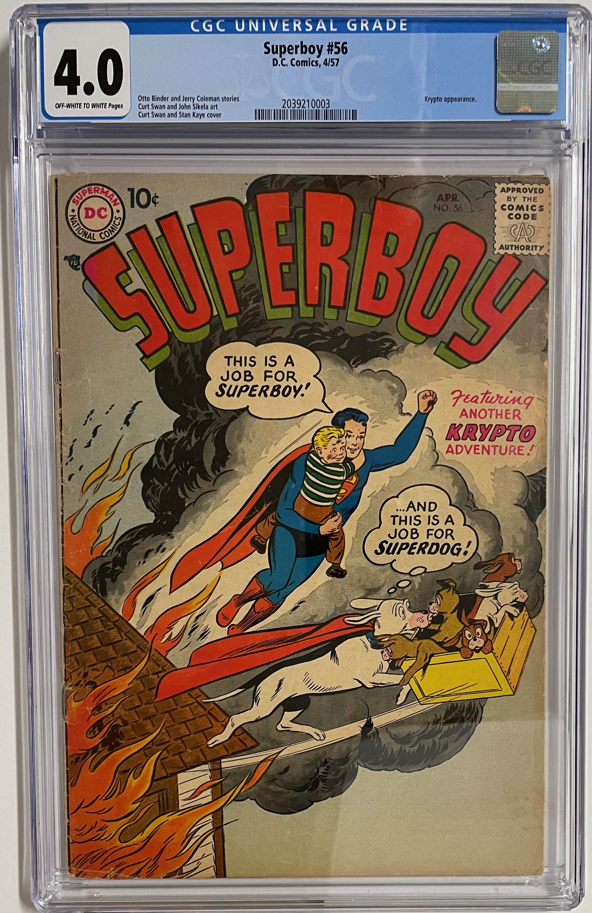 Superboy #056 CGC 4.0