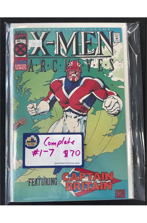 X-Men Archives Featuring Captain Britain (1995) #1-7 Complete Set