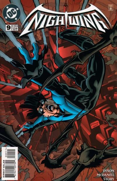 Nightwing #9 [Direct Sales]-Fine (5.5 – 7) [Cover Has Print Error Marks]