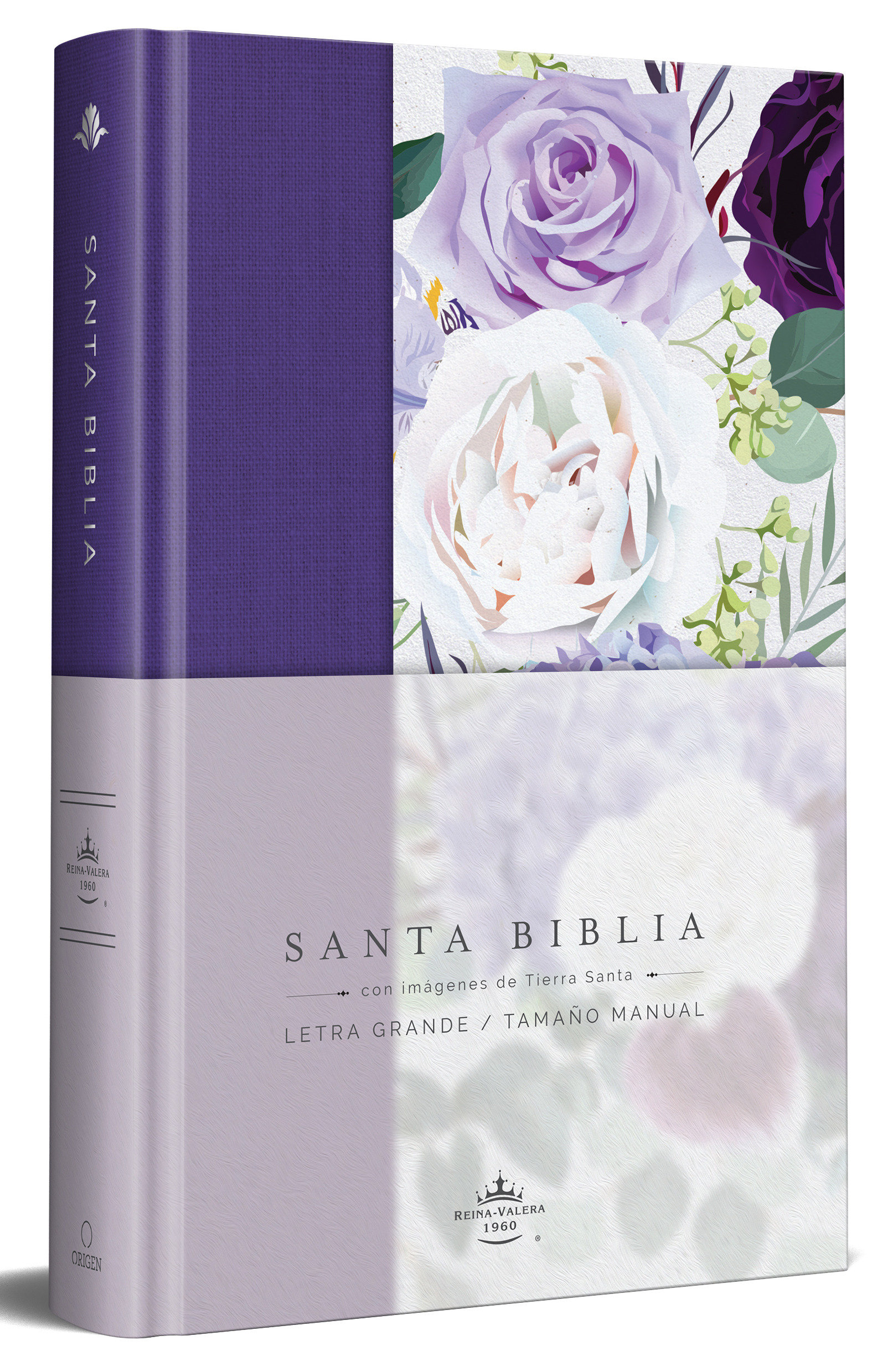 Biblia Rvr1960 Letra Grande Tapa Dura Y Tela Moradacon Flores Tamaño Manual / Sp Anish Bible Rvr 1960 Handy Size Large Print Hardcover Cloth With Purple Floral (Hardcover Book)