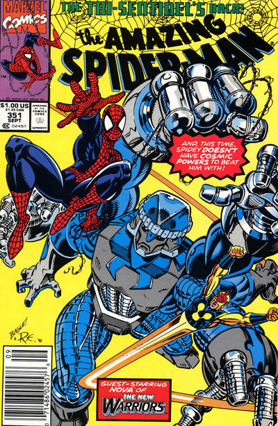 The Amazing Spider-Man #351 [Newsstand]-Fine 