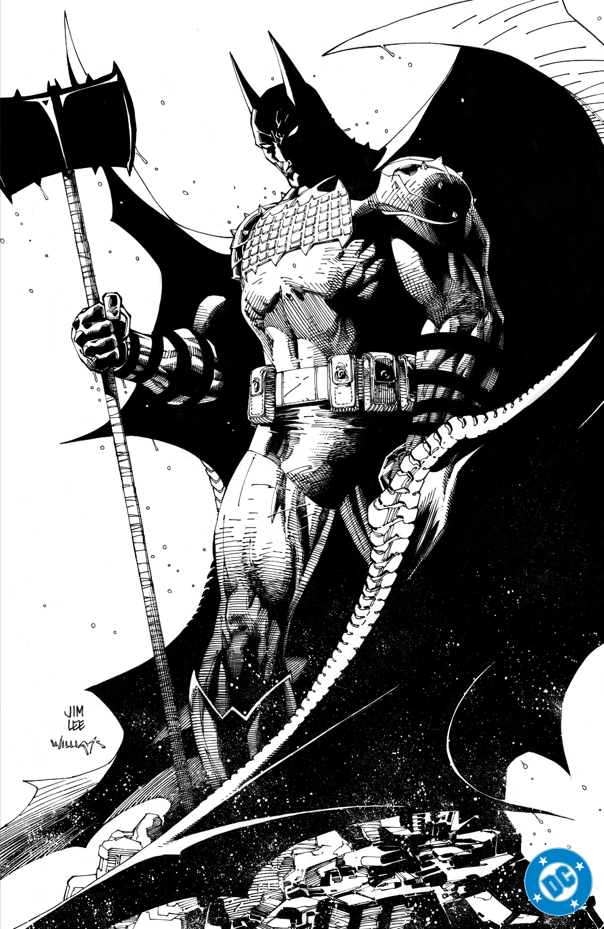 Absolute Batman #1 Cover H 1 for 100 Incentive Jim Lee Black & White Card Stock Variant