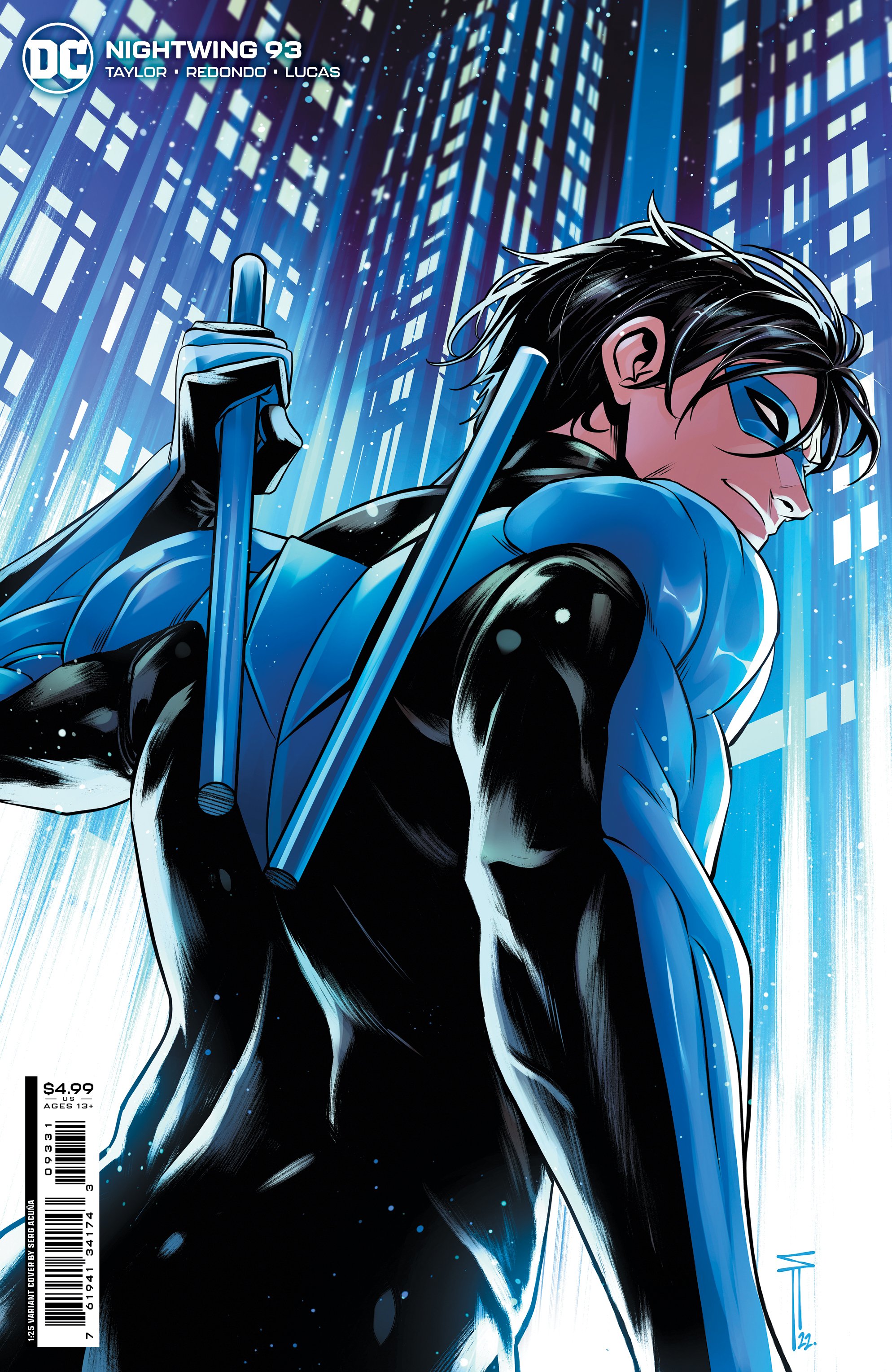 Nightwing #93 Cover D 1 For 25 Incentive Serg Acuna Card Stock Variant (2016)