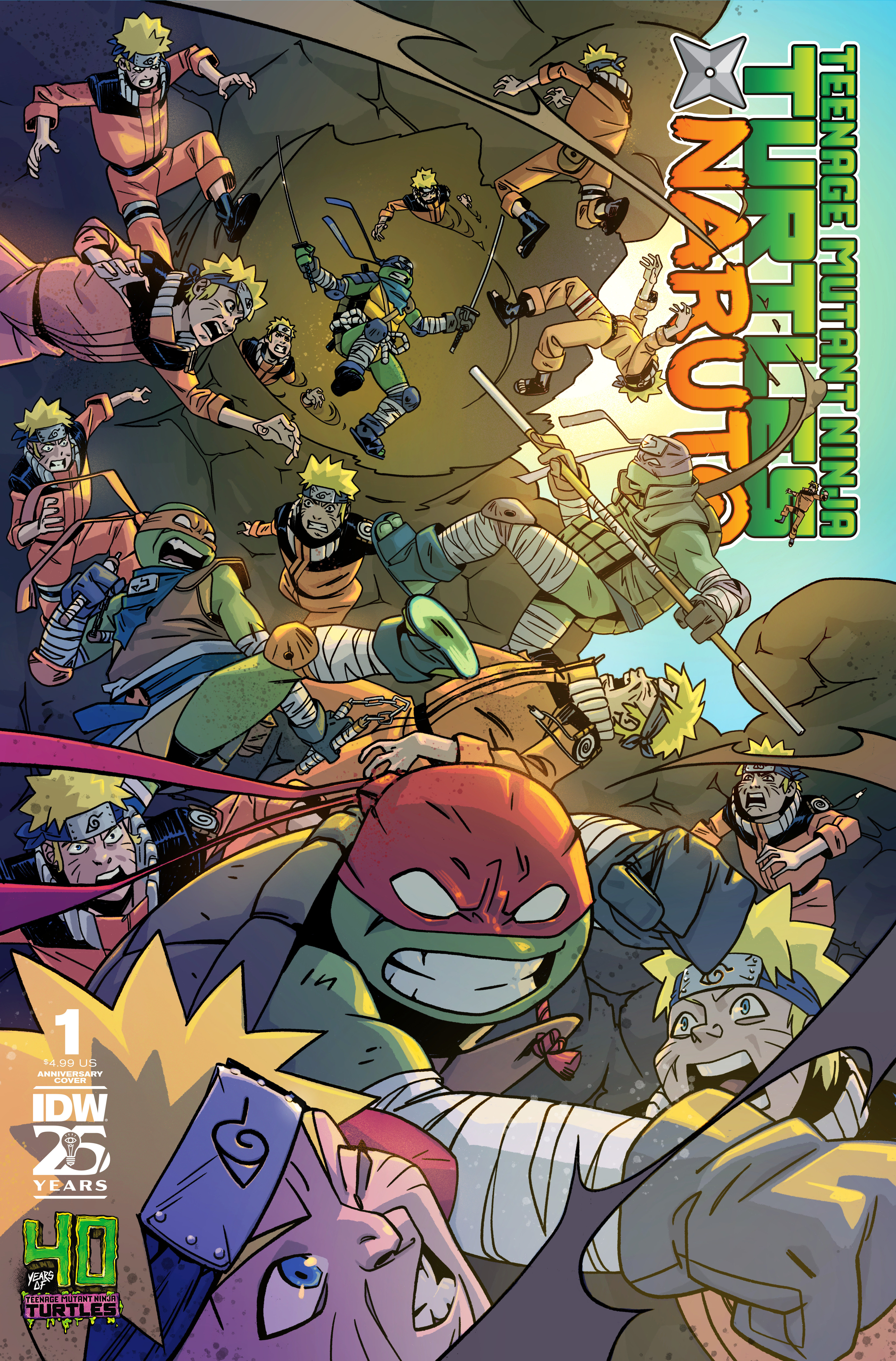 Teenage Mutant Ninja Turtles/Naruto #1 Cover 40Th Anniversary Duncan