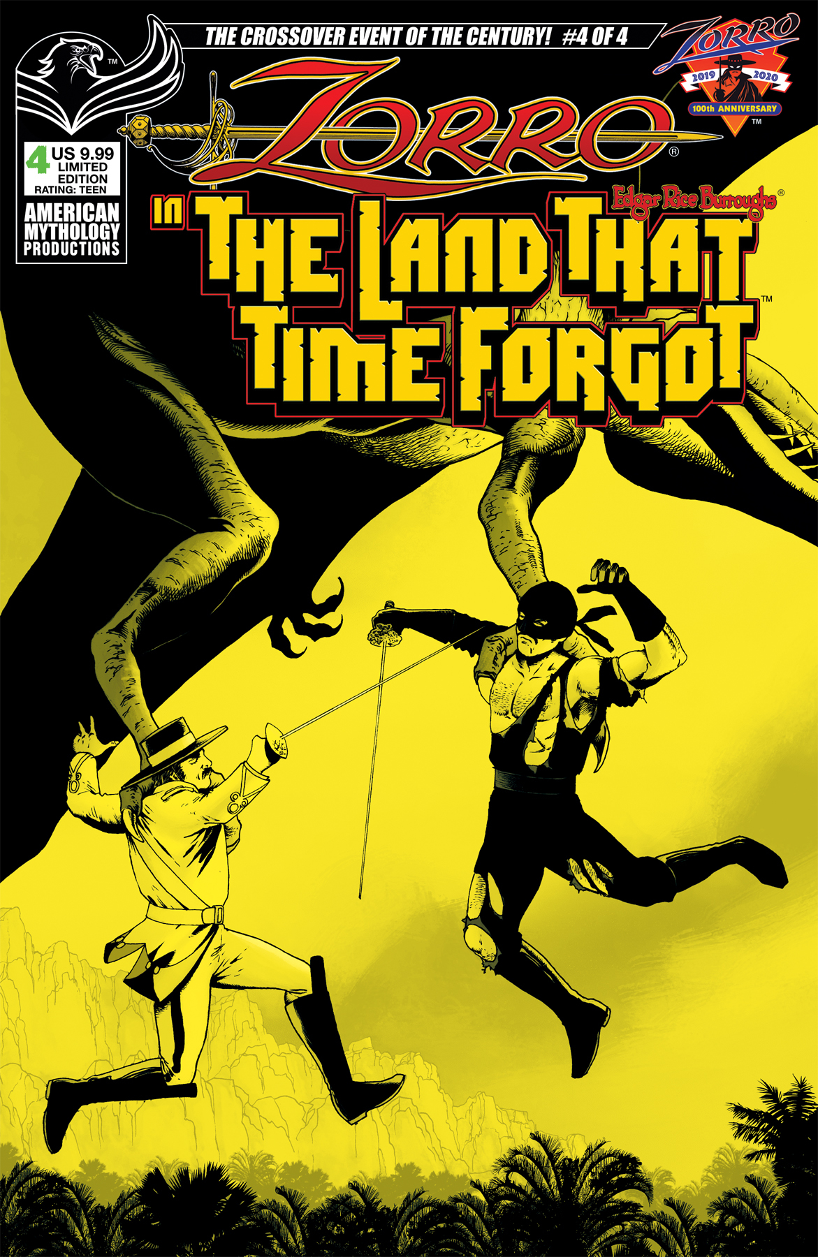Zorro In Land That Time Forgot #4 Cover B Limited Edition Pulp