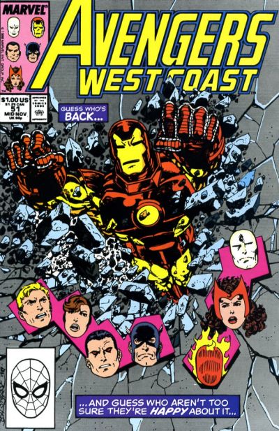 Avengers West Coast #51 [Direct]-Near Mint (9.2 - 9.8)