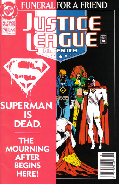 Justice League America #70 [Newsstand]-Fine (5.5 – 7) (1989)