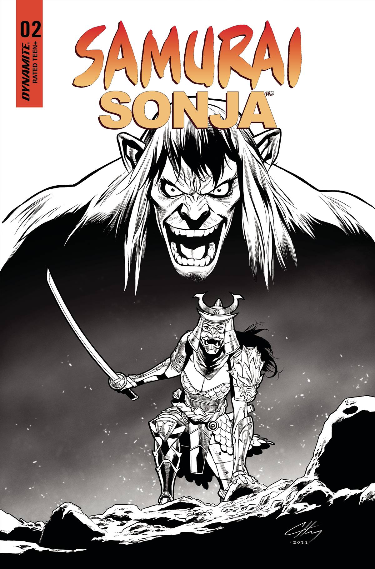 Samurai Sonja #2 Cover N 7 Copy Last Call Incentive Henry Black & White