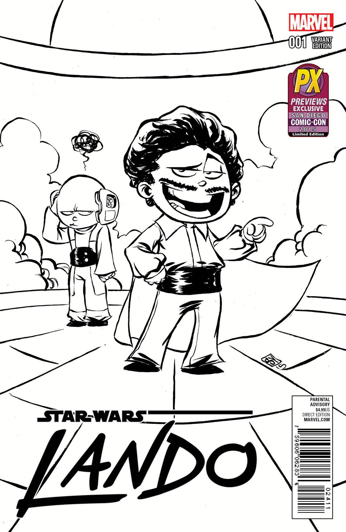 San Diego ComicCon 2015 Star Wars Lando #1 Young Black & White #1 (Of 5)