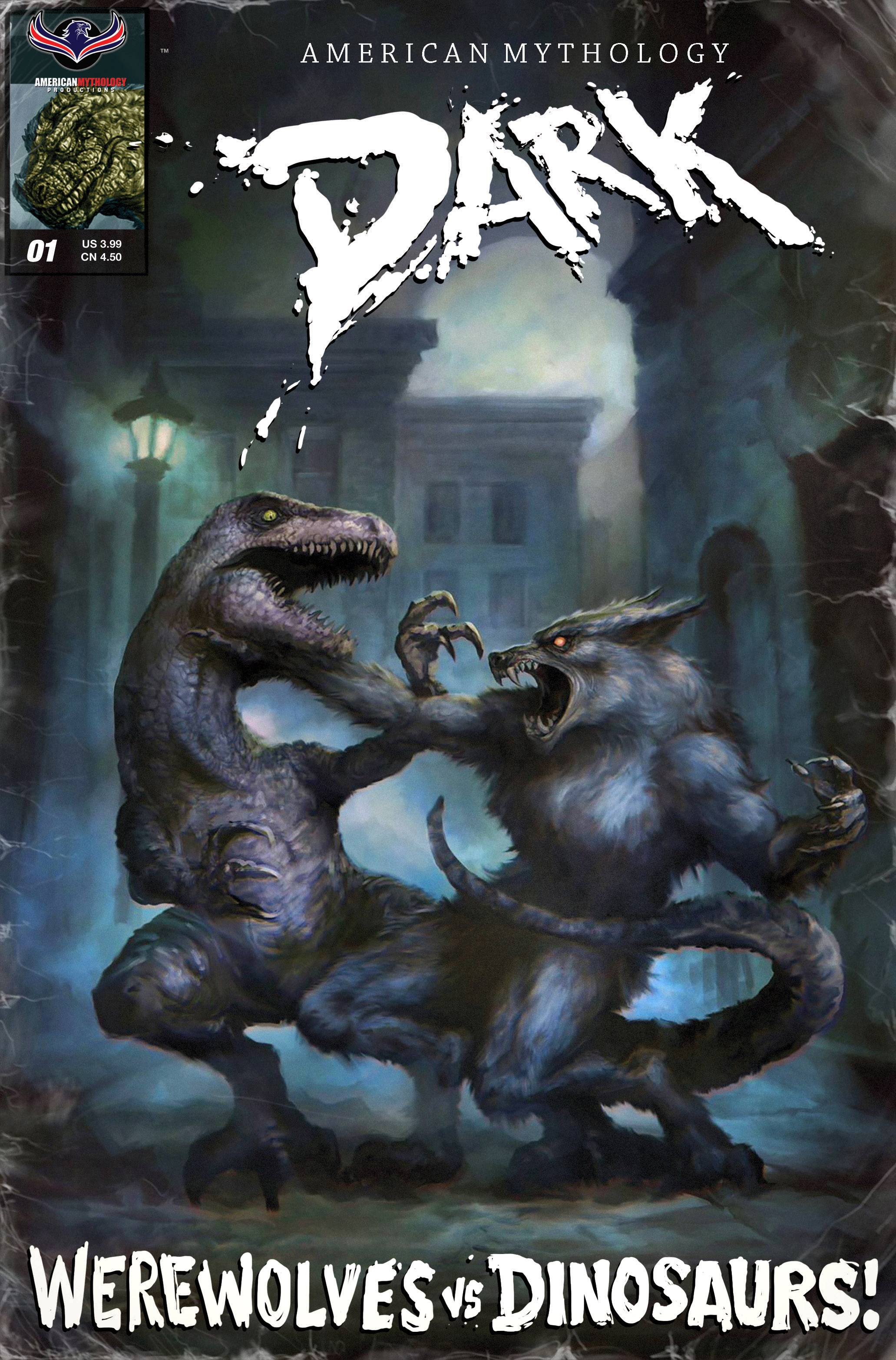 Am Dark Werewolves Vs Dinosaurs #1 Classic Pulp 3 Copy Incentive Cover