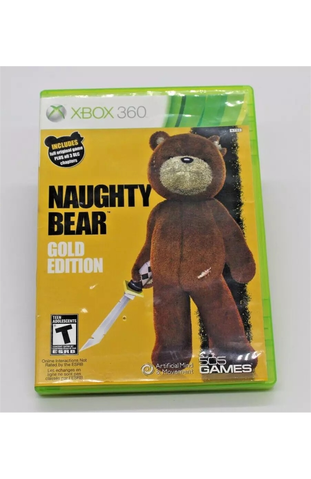 Xbox 360 Xb360 Naughty Bear Gold Edition 