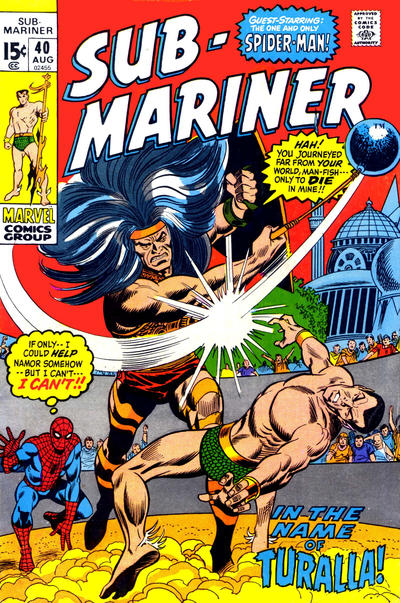 Sub-Mariner #40-Good - Cover Detatched 1 Staple